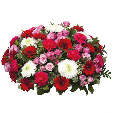 Coussin deuil rouge blanc rose Coussin deuil rouge blanc rose